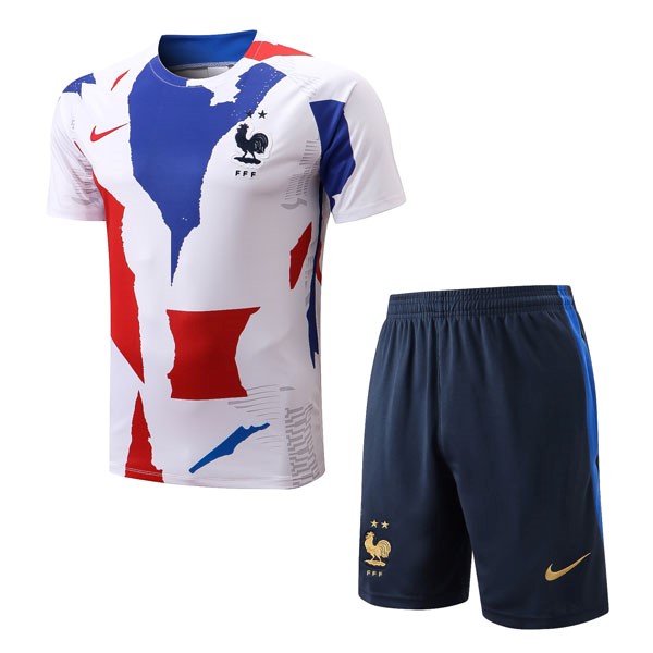 Camiseta Entrenamiento Francia Conjunto Completo 2022-2023 Azul Rojo